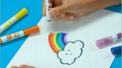 Flamastry dwustronne z pieczątkami 8 kolorów Maped