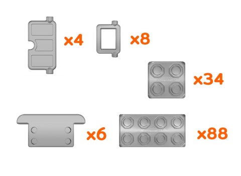 Klocki Konstrukcyjne Cegły Junior 140 elementów Marioinex + Okna