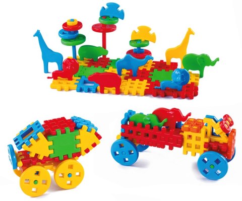 Klocki Konstrukcyjne Wafle Mix 100 elementów Marioinex