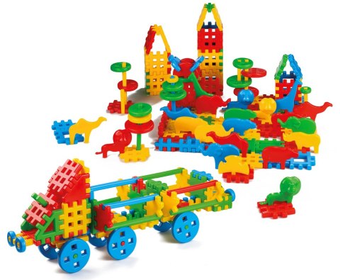 Klocki Konstrukcyjne Wafle Mix 200 elementów Marioinex