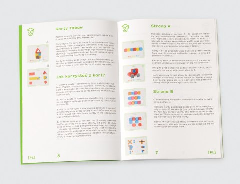 Klocki Mini Wafle Waffle Edukacja 500 elementów Marioinex + Karty Pracy