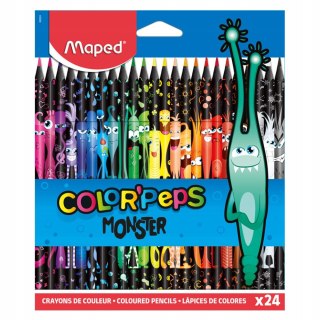 Kredki trójkątne 24 kolory Monster Potwory Maped