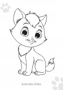 Maluszkowe malowanie Kotki Kolorowanka Malowanka