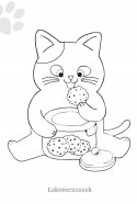 Maluszkowe malowanie Kotki Kolorowanka Malowanka