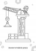 Maluszkowe malowanie Maszyny Budowlane Kolorowanka