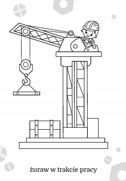 Maluszkowe malowanie Maszyny Budowlane Kolorowanka