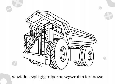 Maluszkowe malowanie Maszyny Budowlane Kolorowanka