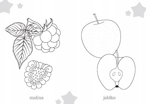 Maluszkowe malowanie Owoce Kolorowanka Malowanka