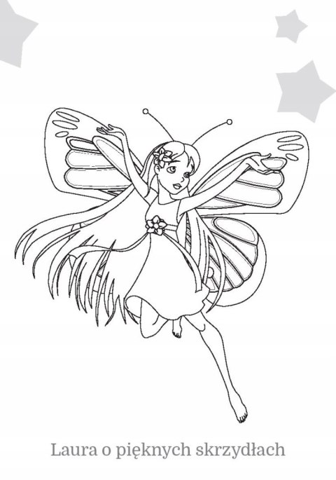 Maluszkowe malowanie Wróżki Kolorowanka Malowanka