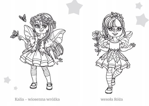 Maluszkowe malowanie Wróżki Kolorowanka Malowanka