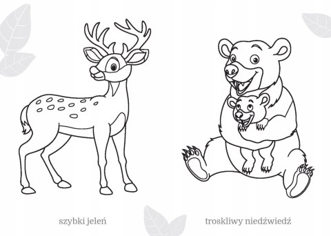 Maluszkowe malowanie Zwierzęta Leśne Malowanka