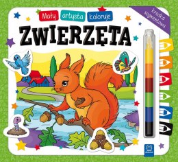 Mały artysta koloruje Zwierzęta +kredka segmentowa Aksjomat