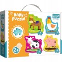 Pierwsze Puzzle Zwierzątka na Wsi Trefl Baby 2+