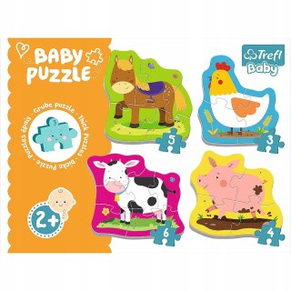 Pierwsze Puzzle Zwierzątka na Wsi Trefl Baby 2+
