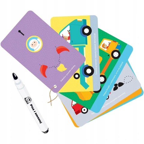 Pojazdy Zabawy Kreatywne z Pisakiem Zmazywakiem Czu czu