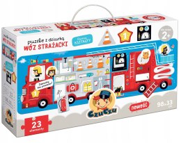 Puzzle z dziurką Wóz Strażacki Czu Czu 23 elementów 2+