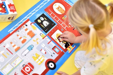 Puzzle z dziurką Wóz Strażacki Czu Czu 23 elementów 2+