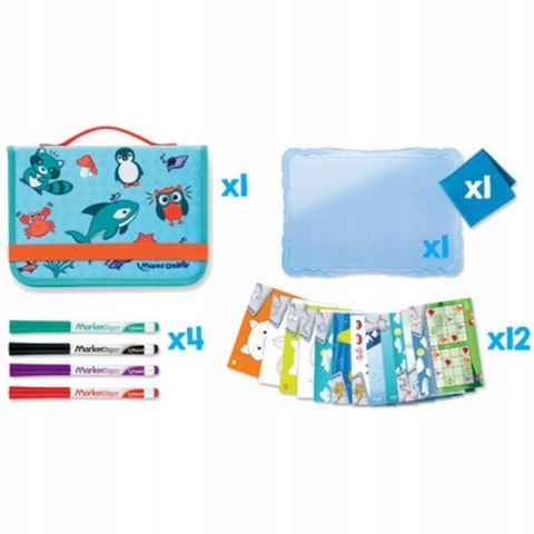 Tablica Zmywalna Zestaw podróżny w teczce Maped 4+