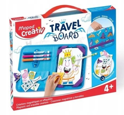 Tablica magnetyczna w etui podróżnym Maped+Markery