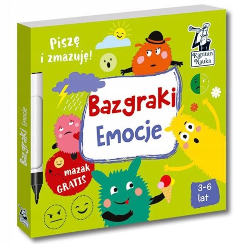 Bazgraki Emocje 3-6 lat Kapitan Nauka Piszę i Zmazuję