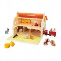 Drewniana farma z otwieranym dachem i figurkami 2+ Janod