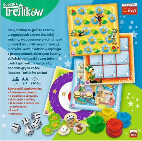 Kalejdoskop Zestaw 15 gier Rodzina Treflików Trefl