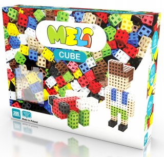 Klocki Meli Cube Sześcienne 200 elementów Kwadraty Kostki konstrukcyjne