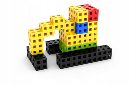 Klocki Meli Cube Sześcienne 200 elementów Kwadraty Kostki konstrukcyjne