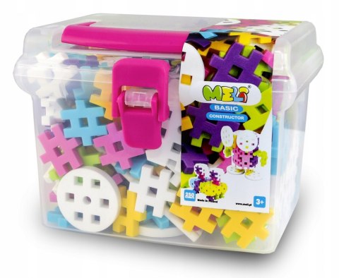 Klocki Meli Konstruktor Pastel 250 Walizka Wafle