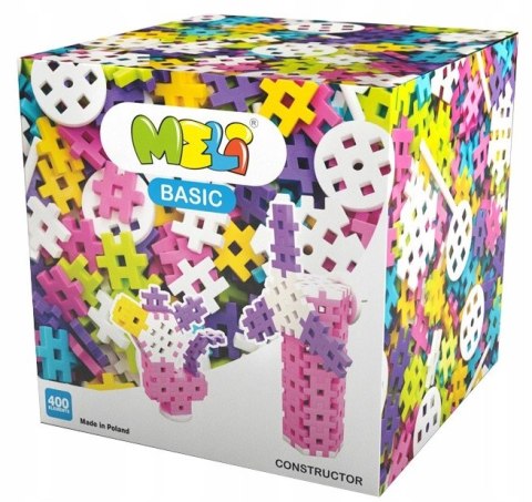 Klocki Meli Konstruktor Pastel 400 elementów Wafle