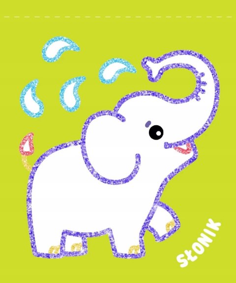 Koloruję bez wychodzenia poza linię Brokatowy obrys z konikiem Aksjomat