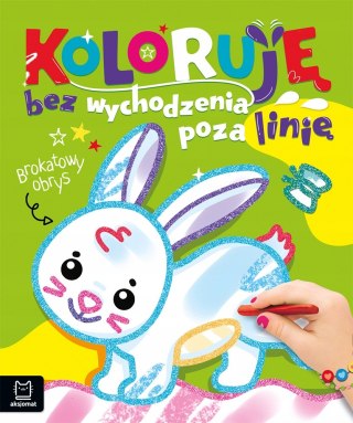 Koloruję bez wychodzenia poza linię Brokatowy obrys z zajączkiem Aksjomat