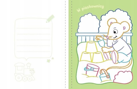 Koloruję i nie wychodzę poza linię z lokomotywą Wypukłe kontury Aksjomat