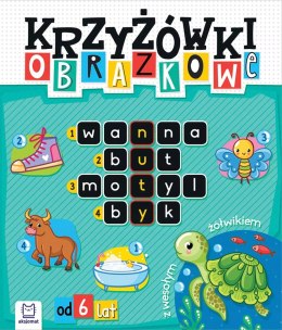 Krzyżówki obrazkowe z wesołym żółwikiem 6+ Aksjomat
