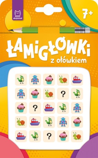 Łamigłówki z ołówkiem 7+ Książeczka pomarańczowa Aksjomat