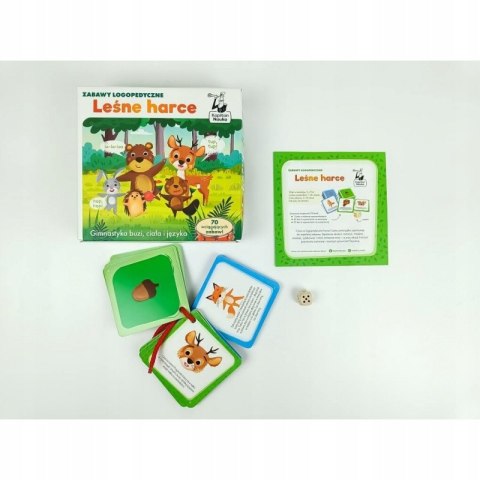 Leśne harce Zabawy logopedyczne Kapitan Nauka Gimnastyka buzi ciała języka