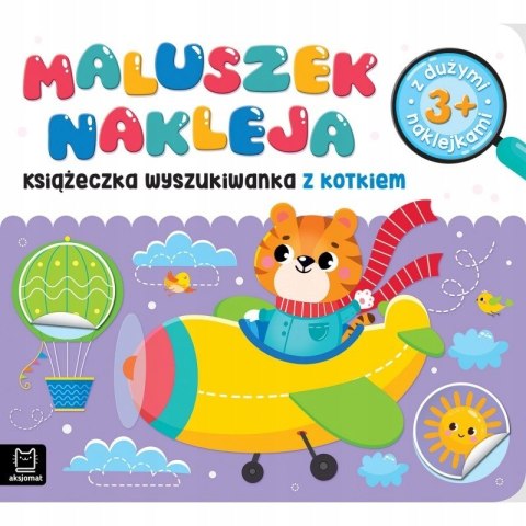 Maluszek nakleja Książeczka wyszukiwanka z kotkiem Aksjomat
