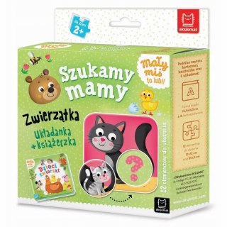 Mały miś to lubi! Szukamy mamy Układanka z dziurką Aksjomat