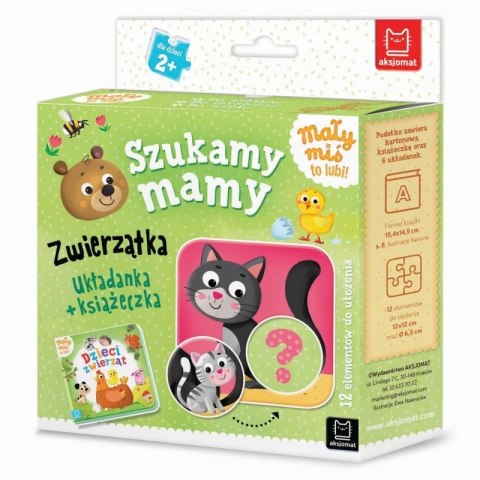 Mały miś to lubi! Szukamy mamy Układanka z dziurką Aksjomat