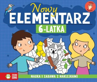 Nowy elementarz 6-latka z naklejkami 6+ Zielona Sowa