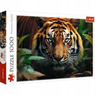 Puzzle 1000 elementów 10798 Dziki tygrys Trefl