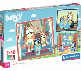 Puzzle 3x48 Bluey 25308 Super Kolor Clementoni 5+