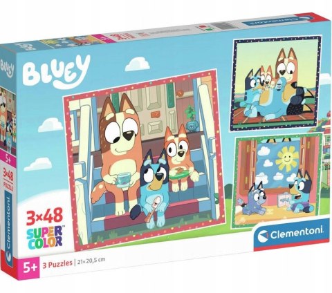 Puzzle 3x48 Bluey 25308 Super Kolor Clementoni 5+