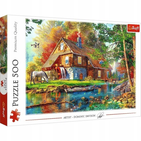 Puzzle 500 elementów Chatka nad rzeką 37484 Trefl