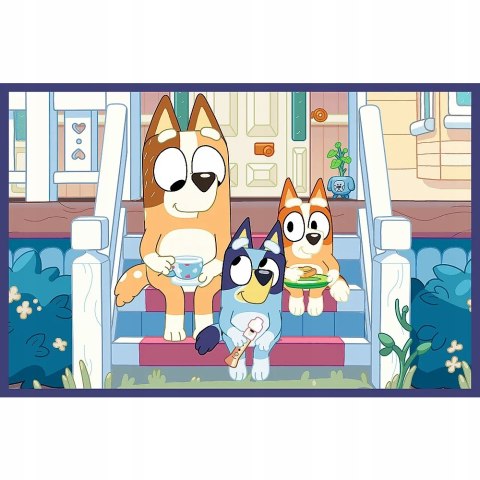 Puzzle Bluey 2 x 24 elementów 2w1 Zabawna Bluey 34446 Trefl 3+