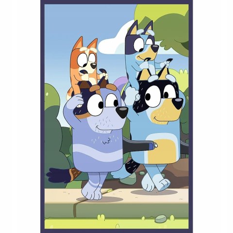 Puzzle Bluey 3 x 50 elementów 34890 Rodzina Bluey 4+ Trefl 3w1