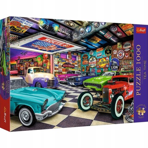 Puzzle Premium 1000 elementów Garaż kolekcjonera samochodów 10845 Trefl