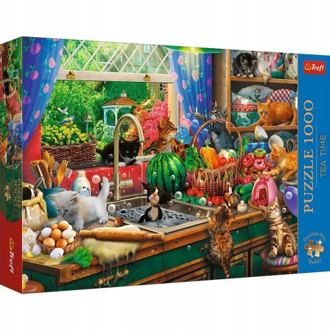 Puzzle Premium Plus 1000 elementów Kociaki rozrabiaki 10839 Trefl