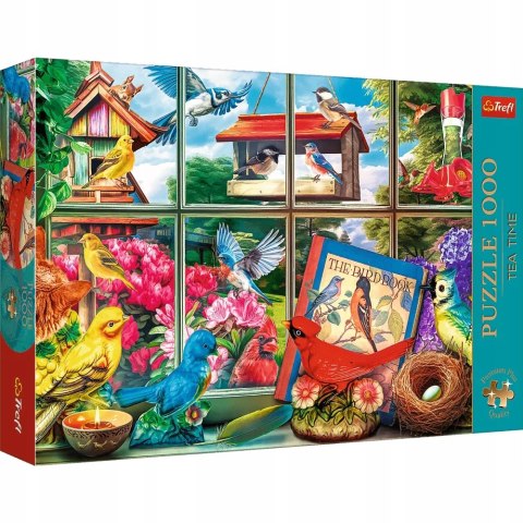 Puzzle Premium Plus 1000 elementów Tea Time Świat ptaków 10850 Trefl