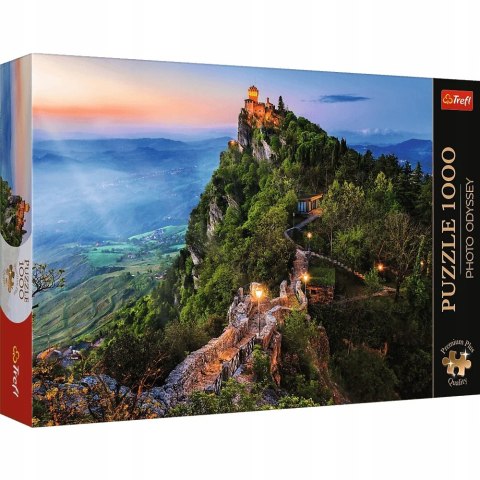 Puzzle Premium Plus 1000 elementów Wieża Cesta San Marino 10822 Trefl